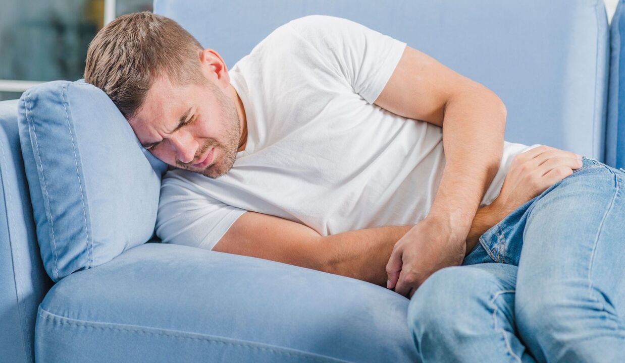 kasakit sa usa ka tawo uban sa laygay nga prostatitis
