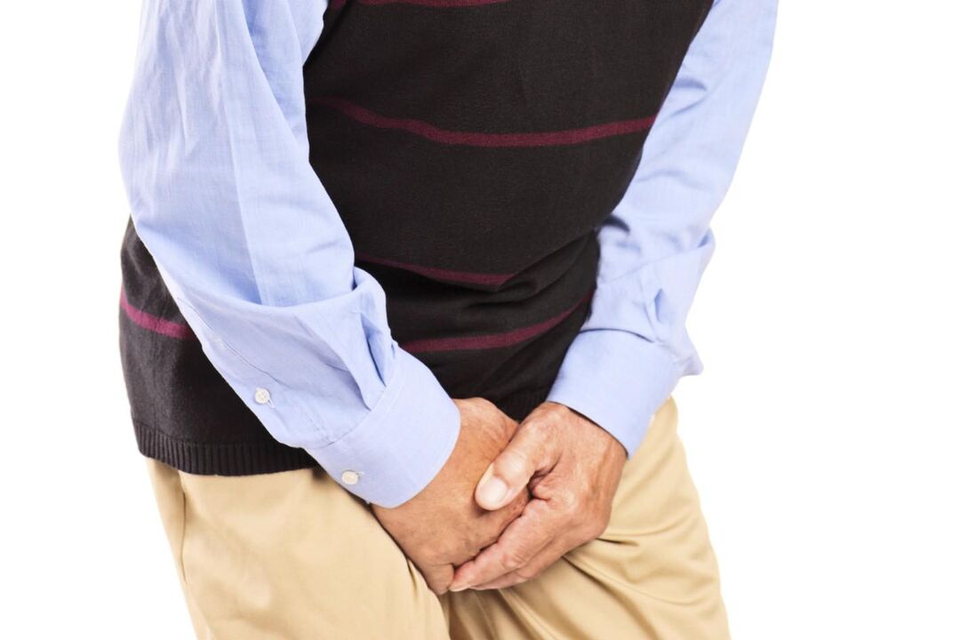 Ang mga lalaki nga adunay congestive prostatitis gisamok sa kasakit o grabe nga kasakit sa groin area